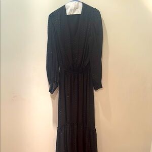 Ramy Brook Black Plunge Bishop Sleeve Gown…newly dry cleaned!